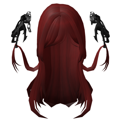 Creepy Halloween Goth Ghost Hair - Red Vampire Roblox item