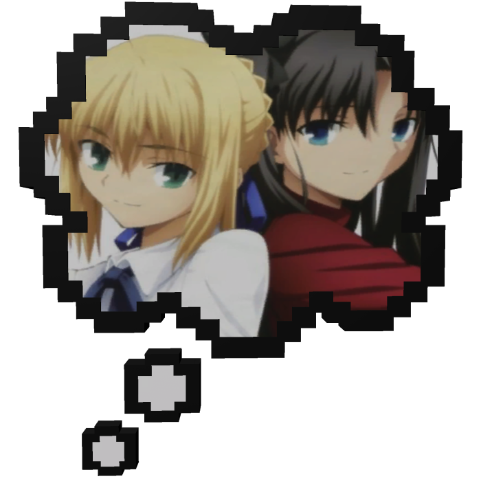 Saber and Rin Tohsaka FATE | Thinking Bubble 