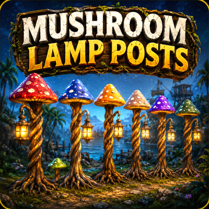 Mushroom Lamp Posts Made By Zelgraz