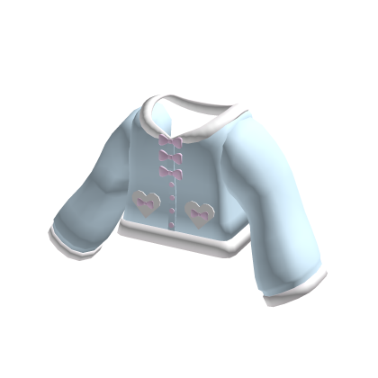 ꒰: kawaii fluffy mezzo heart sweater in blue cinna thumbnail