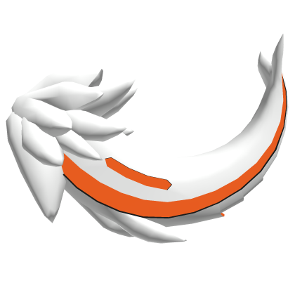 Protogen Tail Orange [ Shiny - White ]