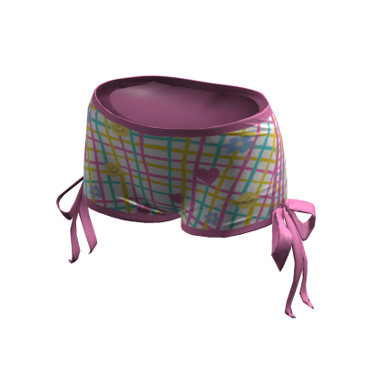 🌺Y2K Plaid Heart Side Tie Shorts [SUSIE] thumbnail