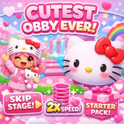 Kawaii Kitty Obby [Catalog 🛍 | Mic 🎤]