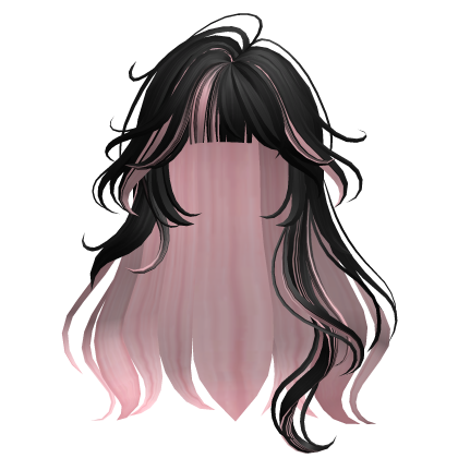 Soft Long Wavy Hair(Black&Pink) Roblox item