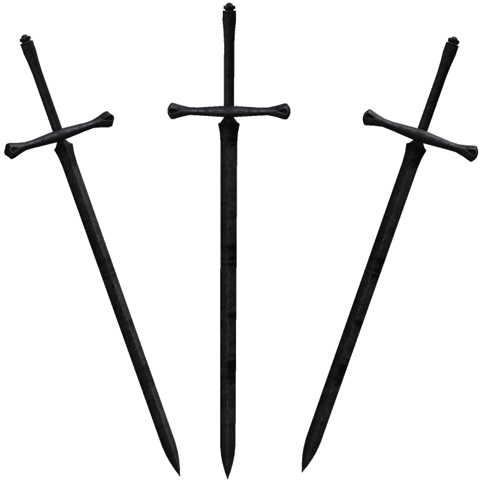 Medieval Black Sword of the Fallen Knight Floor