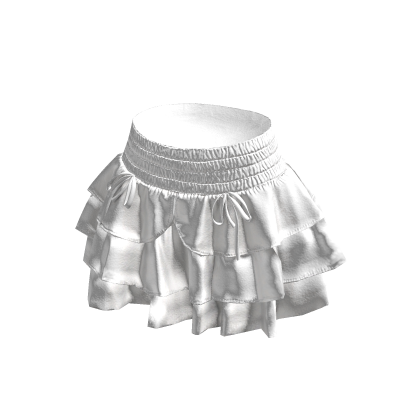 White Layered Ruffle Skirt thumbnail