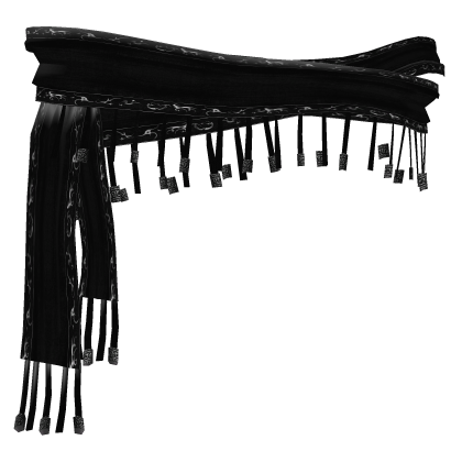 Gaian Temprit Rune Bead Black Waist Scarf