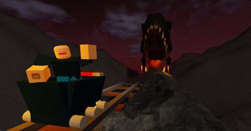 Cart Ride Into A Dinosaur! 🦖 