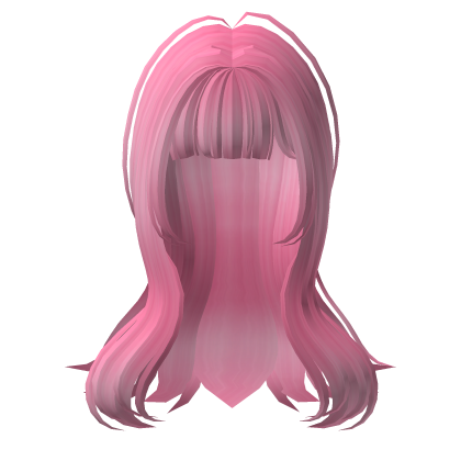 Cute Long Layered Hime Bangs Hair - Sakura Pink Roblox item