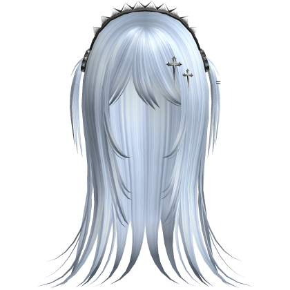 Vampire Goth Wispy Long Hair Sky Blue  Roblox item