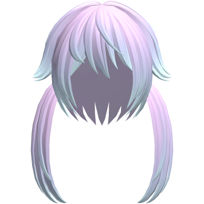 Pink & Blue Cute Moe Messy Kitty Hair Roblox item