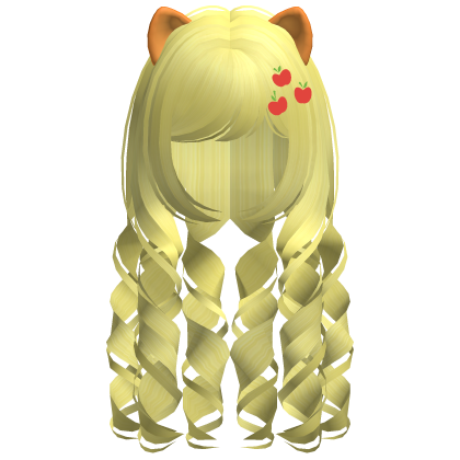 ♡ kawaii mlp curly long apple jack hair