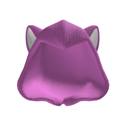 Pink Plush Cat Hood Fluffy Fuzzy