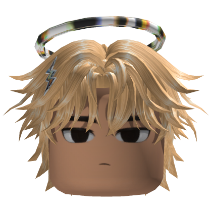 Spiky Anime Hair w/ Halo & Clips (Blonde)