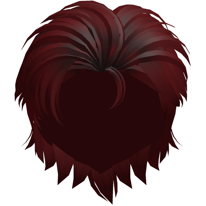 crimson red shaggy wolf cut hair
