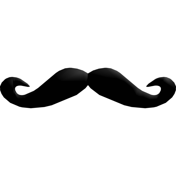 Kawaii Black Derp Stache (Lowered)