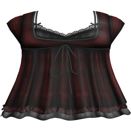 pretty gothic ruffled dress w tank top red 2