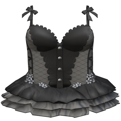 3.0 Emo Goth Lolita Corset Dress Black thumbnail