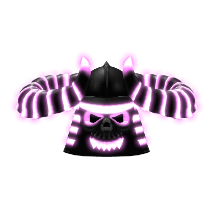 [GLOW] Black/Pink Flaming Pink Horned Helm (Addon) Roblox item
