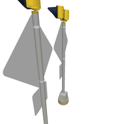 Blank Warning Sign w/ Warning Lights