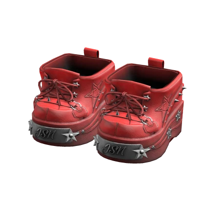 y2k Punk Platform Shoes - Red | Roblox Item - Rolimon's