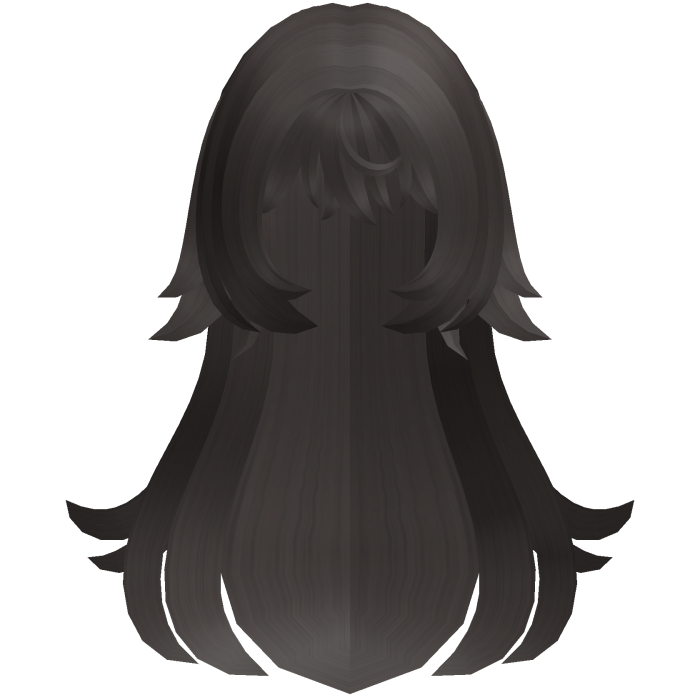 dark ash moe wispy spiky fluff long hair