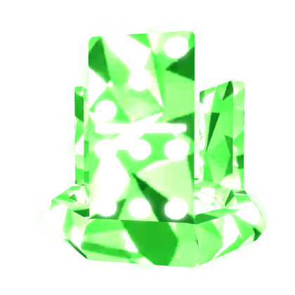Emissive Glowing Green Sparkle Time Domino Crown Roblox item