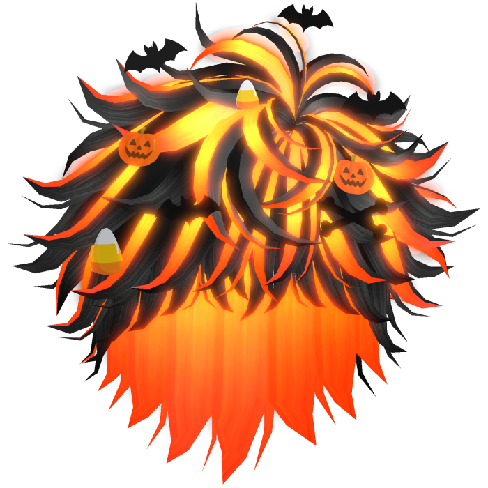 emissive glowy fluffy halloween y2k emo male hair