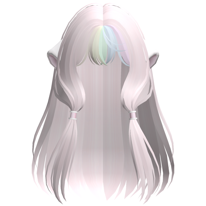 ♡ cutesy chobits chii anime hair in rainbow pink