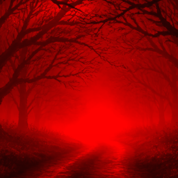 Eerie Red Forest
