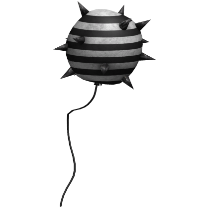 scary striped spiky balloon