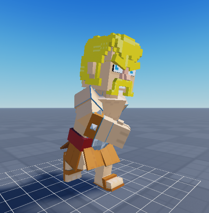 Low Poly Barbarian Model with Animations preview 2