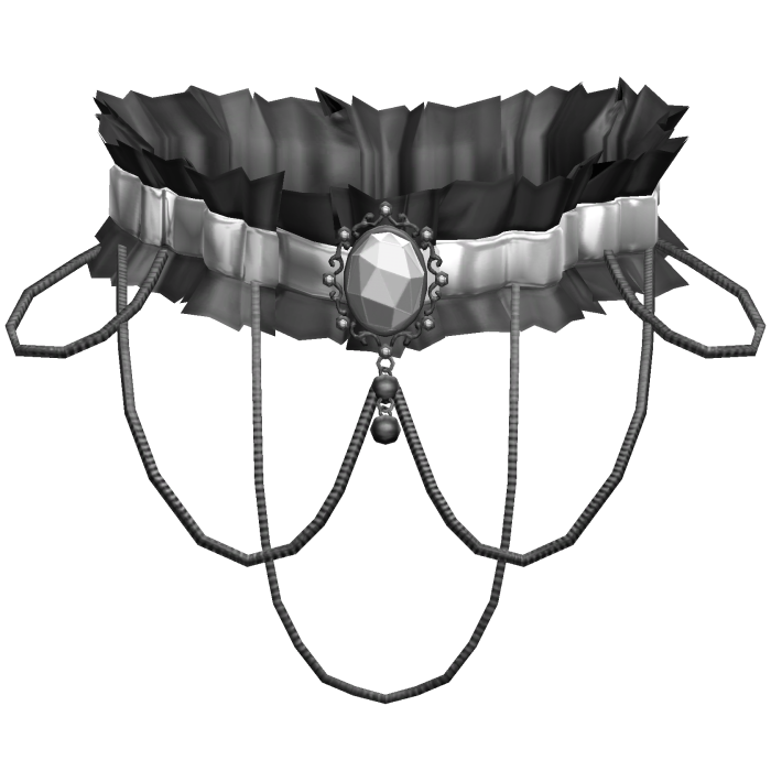 White Gothic Ruffle Choker
