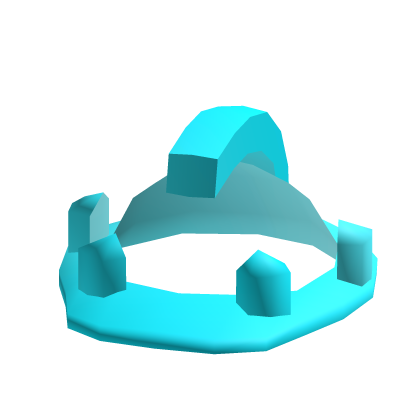 Cyan Gradient Hard Hat Outline (Addon)