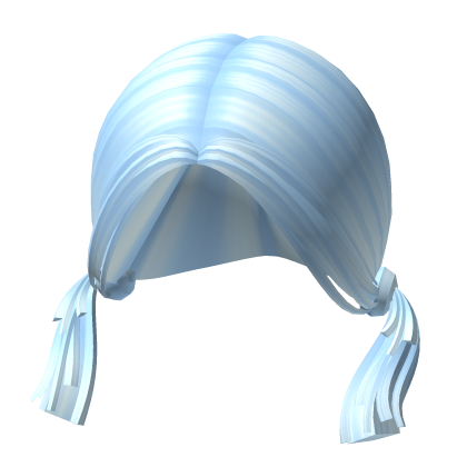 -',ৎ Cyber Shaggy Street Pigtails in Soft Blue