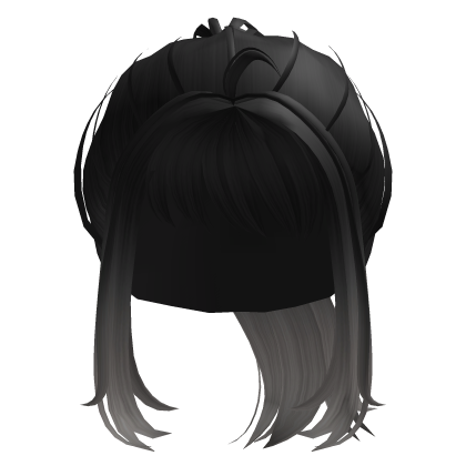 Y2k Cute Ponytail Braids Hair - Black x Silver Roblox item