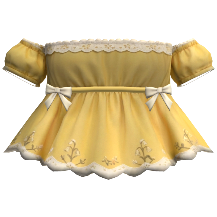 Yellow Puff Sleeve Ruffle Top