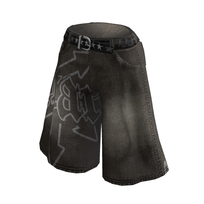 vstar* Brown Y2K Jorts w Star Belt thumbnail