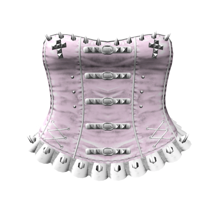 Gothic Emo pink Vampire Studded Corset Dress  Roblox item