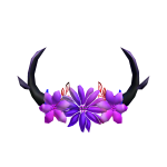 Poison flowers wreath with horns