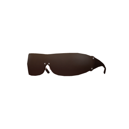 Brown Y2K Cyberstar Glasses
