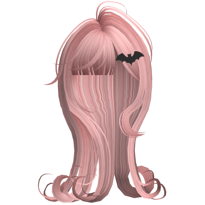 Spooky Pink windy Halloween Curled Hair Roblox item