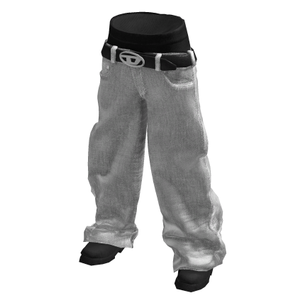 White Designer Jeans w/ Boots