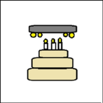 Skate on cake