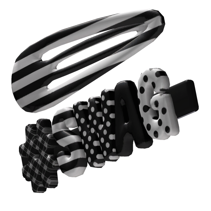 White " SWAG " hairclip 