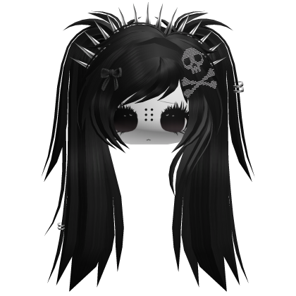 goth emo moe pigtails w skull thumbnail