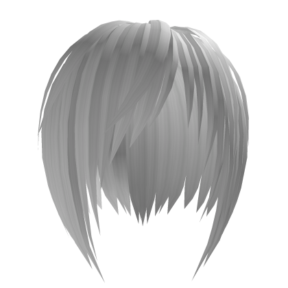 Niche Messy Emo Boy Hair In White