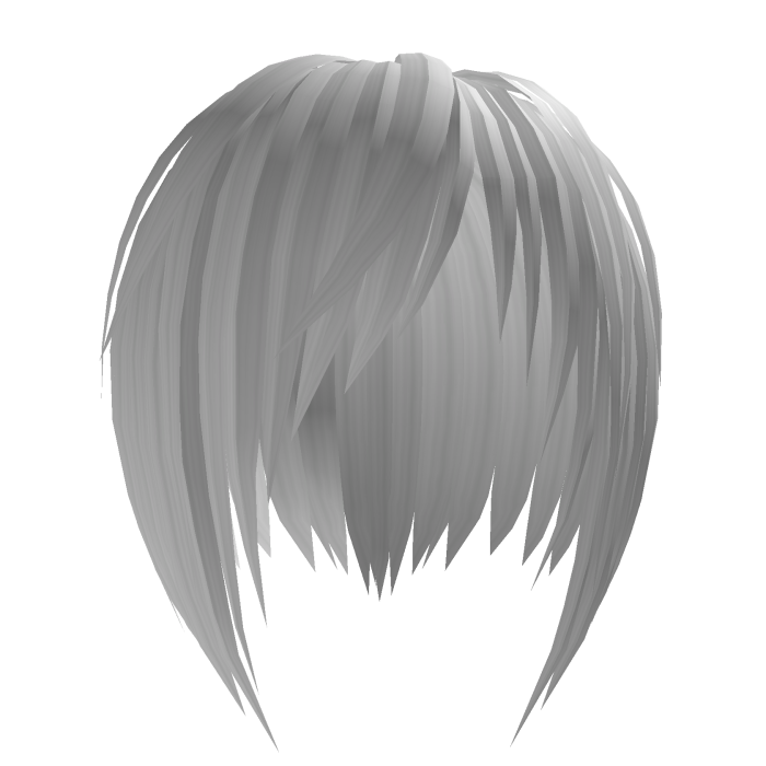 Niche Messy Emo Boy Hair In White