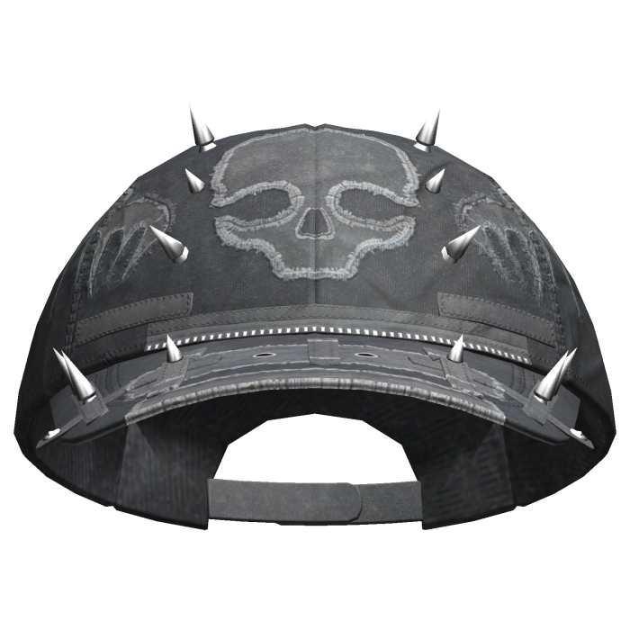 Punk Skeleton Pierced Cap Faded Blue