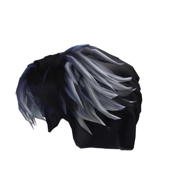 Messy black anime-boy hair